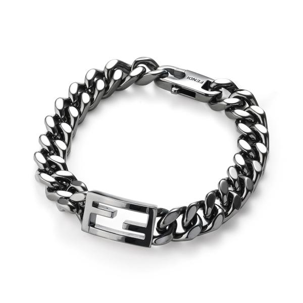 FENDI（フェンディ） ブレスレット シルバー メンズ 7aj539-ag08-f01lk