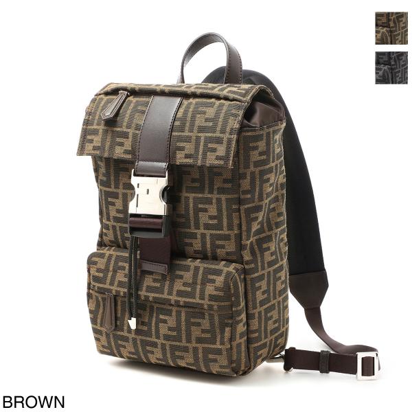 フェンディ FENDINESS スモール バックパック ズッカ ボディバッグ ファブリック 7VZ067 ブラック メンズ FENDI  中古 mb-y_7vz067-ag0m