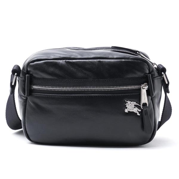 バーバリー Burberry クロスボディバッグ Crossbody 新作 Soft メンズ Black ショルダーバッグ Nappa ブラック