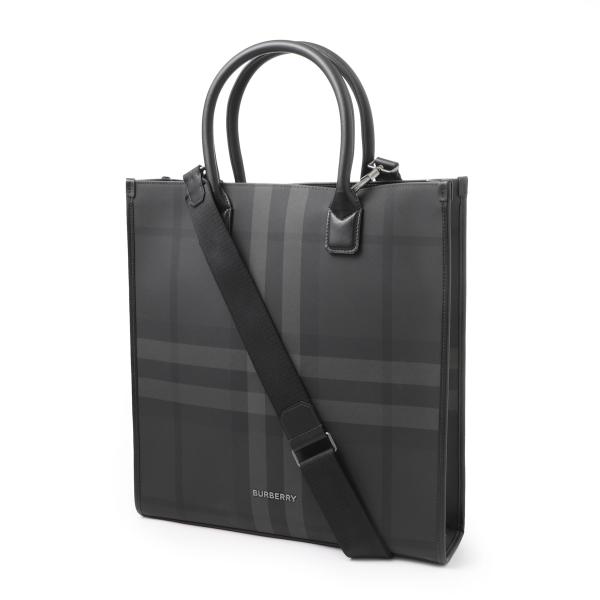 P*e様 Burberry グレー レザー トートバッグ BURBERRY（バーバリー） トートバッグ ショルダーバッグ グレー メンズ