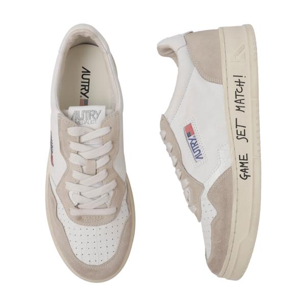 AUTRY オートリー MEDALIST LOW MAN スニーカー 白茶 40 オートリー AUTRY スニーカー MEDALIST LOW SNEAKERS SUEDE 大きい