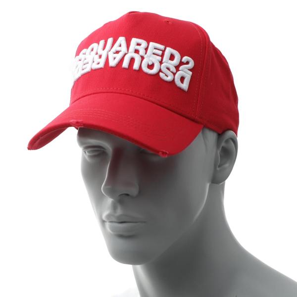 ディースクエアード Dsquared2 ベースボールキャップ Embroidered Cargo Baseball メンズ レッド Caps m02 05c M818 贈与