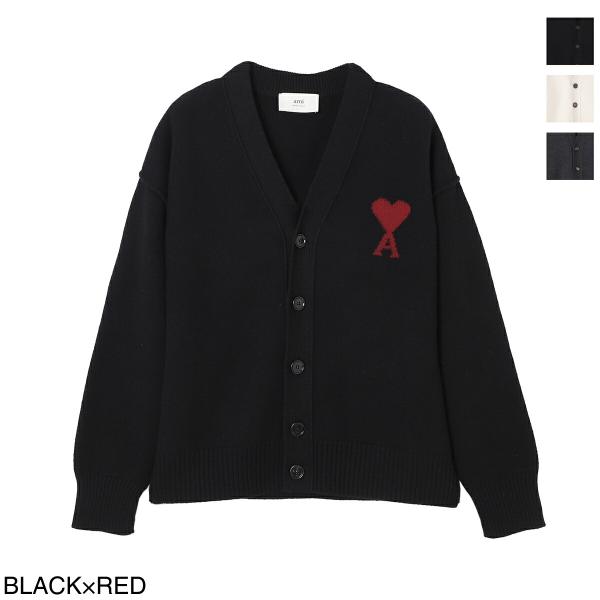 アミパリス AMI paris Vネック カーディガン RED AMI DE COEUR CARDIGAN メンズ レディース