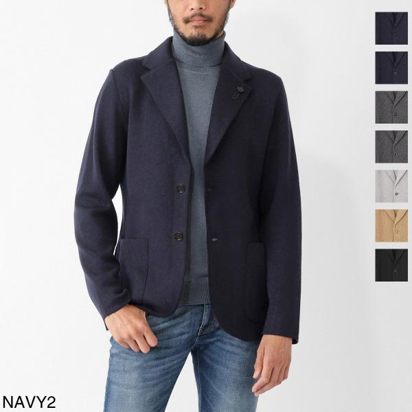 ラルディーニ LARDINI 2つボタン ニットジャケット メンズ