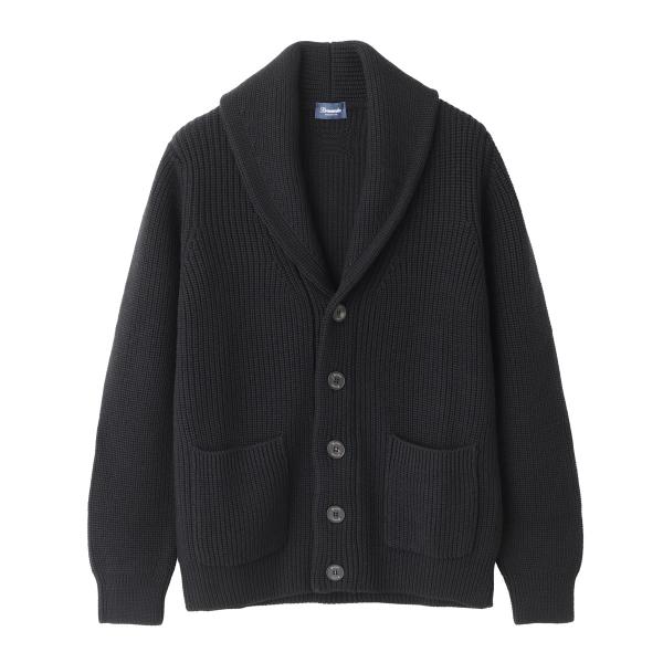 【美品】ドルモア Drumohrショールカーディガン 厚手 アルパカ 44 mb-y_d5m419pnl