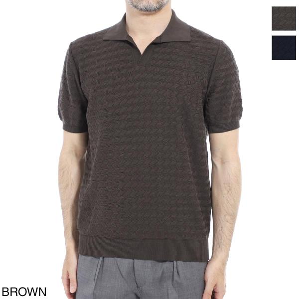 ドルモア Drumohr ポロシャツ ジャカード織りスキッパーニットポロシャツ D9z212pz 570 格安店 D9z212pz メンズ