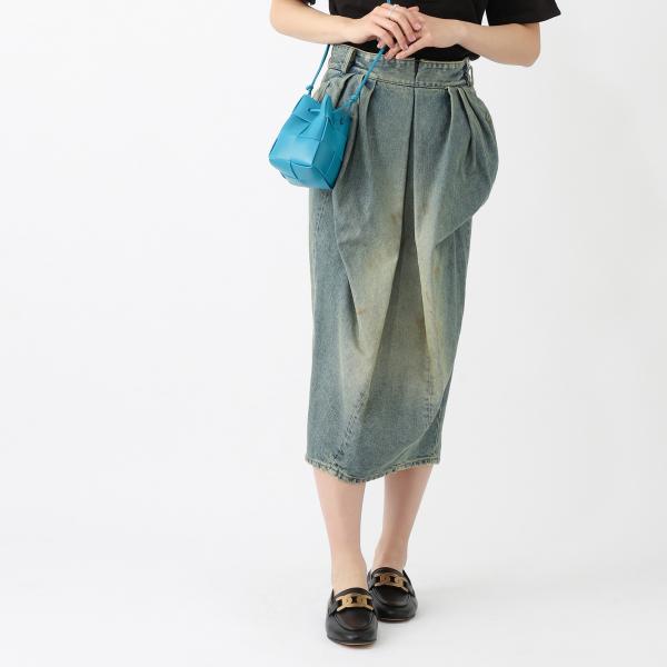 maison margiera レザーフレアスカート MM6 Maison Margiela アニマルフリーレザー スカート | ブラック