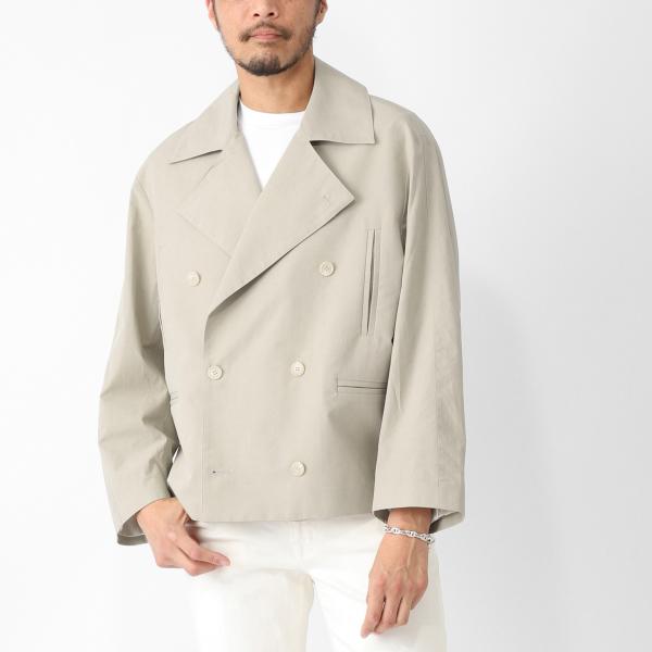GIVENCHY バルマカーンコート ピンストライプ L エルボーパッチ ベルト