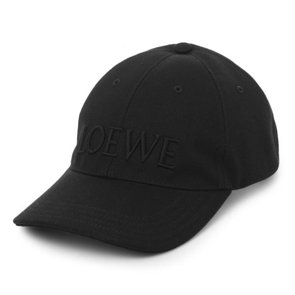 ロエベ　LOEWE ベースボールキャップ　帽子 ブラック　59 美品 LOEWE（ロエベ） ベースボールキャップ LOEWE CAP ブラック レディース