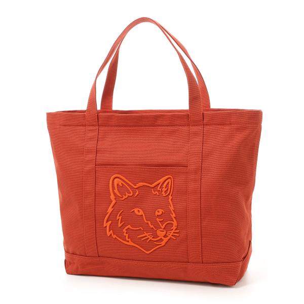 国内発送関税込み フォックスヘッド トートバッグ Maison Kitsune フォックスヘッド スモール トート (MAISON