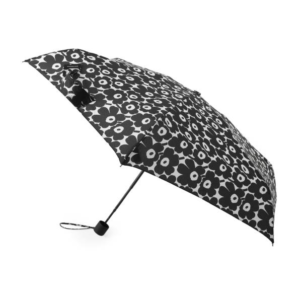 【アウトレット】マリメッコ / marimekko / 折りたたみ傘モデル：MINI MANUAL NANO UNIKKOサイズ：約全長54cm×親骨52cm×折りたたみ16cm素　材：100%ポリエステルカラー：BLACK×WHITE ブ...