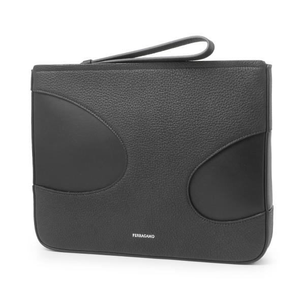 FERRAGAMO（フェラガモ） クラッチバッグ ブラック メンズ cut-out