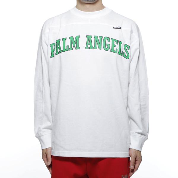 パーム エンジェルス Palm Angels 長袖tシャツ New College Logo Over Tee ホワイト メンズ Pmab018r 0140 Nicoletrudeau Toutvoir Quebec