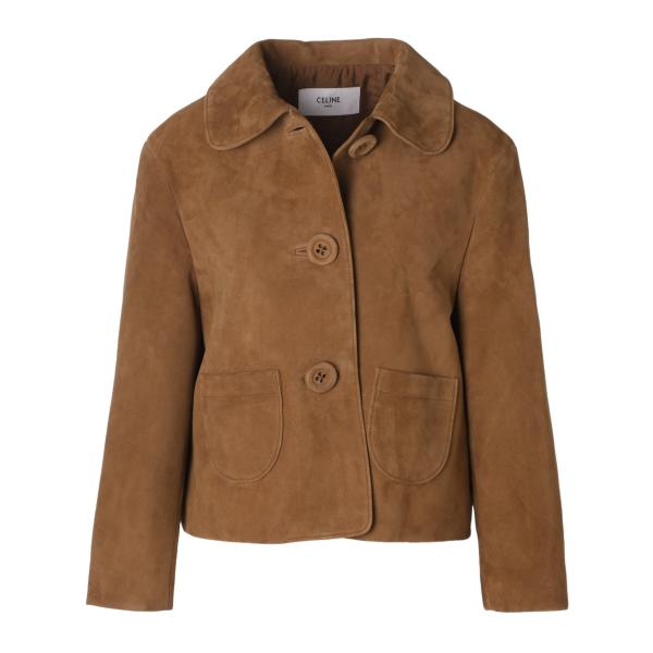 CELINE（セリーヌ） レザージャケット VESTE DROITE COL ROND スエード