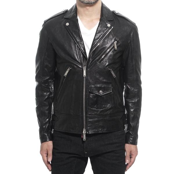 ディースクエアード Dsquared2 Leather ライダースジャケット Leather
