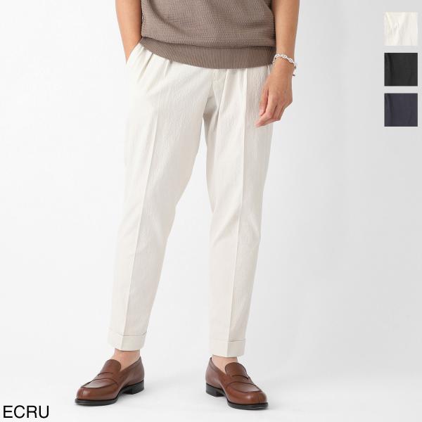 ベルウィッチ BERWICH ツープリーツ スラックス SCOTCH SEERSUCKER COTTON スコッチ コットンパンツ メンズ