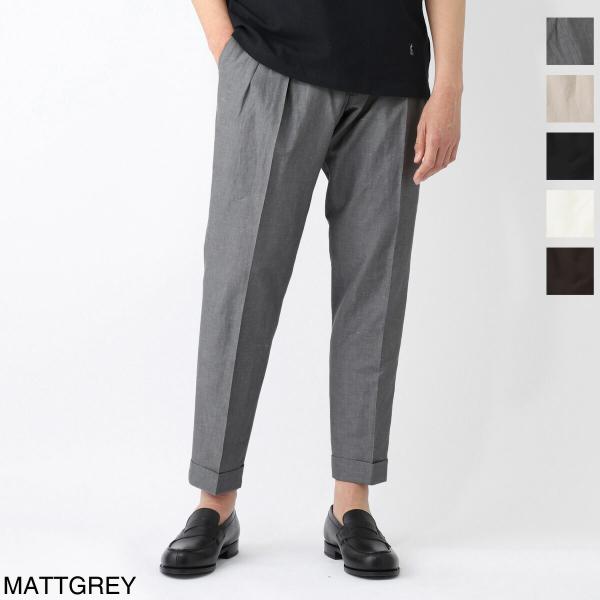 ベルウィッチ BERWICH ツープリーツ スラックス SCOTCH COTTON LINEN DELAVE コットンパンツ メンズ