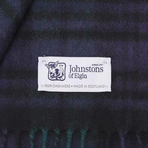 ジョンストンズ Johnstons 美品 Of Elgin カシミア Wa Ku0317 Black Watch レディース マフラー メンズ