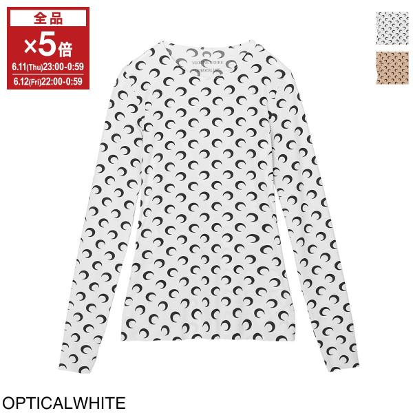 マリーン セル MARINE SERRE クルーネック長袖カットソー MOON PRINTED