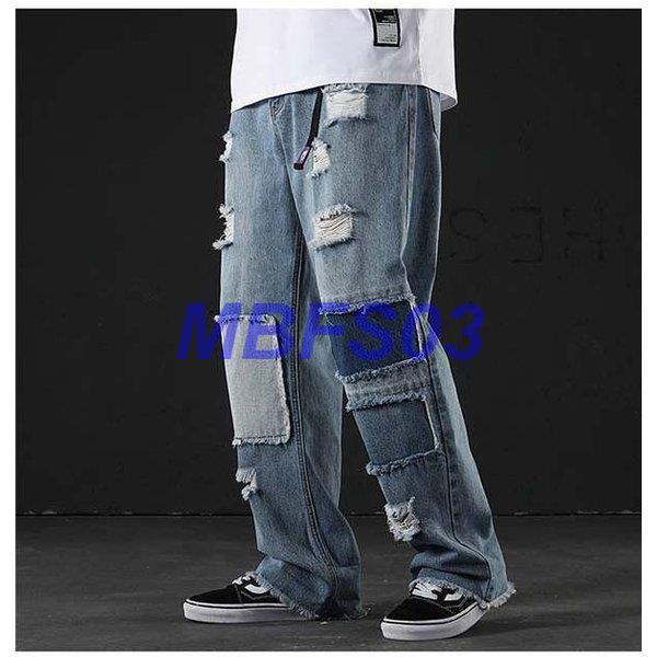 店長おすすめ 極太 デニム ジーンズ パンツ メンズ ルーズフィット B系 レディース ヒップホップ ストリート系 ダメージ 切り替え Ly0125 Synk303 Mbfs03 通販 Yahoo ショッピング