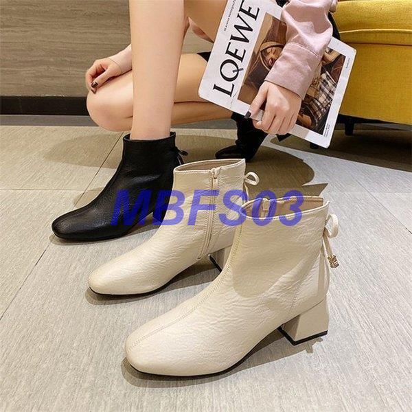 ブーティー ブーツ ショートブーツ レディース レディースブーツ ヒール 靴 レディースシューズ 太めヒール 美脚 歩きやすい 疲れない 通学 Pu Ly08 Synx504 Mbfs03 通販 Yahoo ショッピング