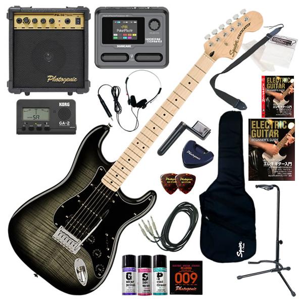 美品 スクワイヤー エレキギター Squier HSS Squier by Fender SONIC STRATOCASTER HSS Black エレキギター初心者14