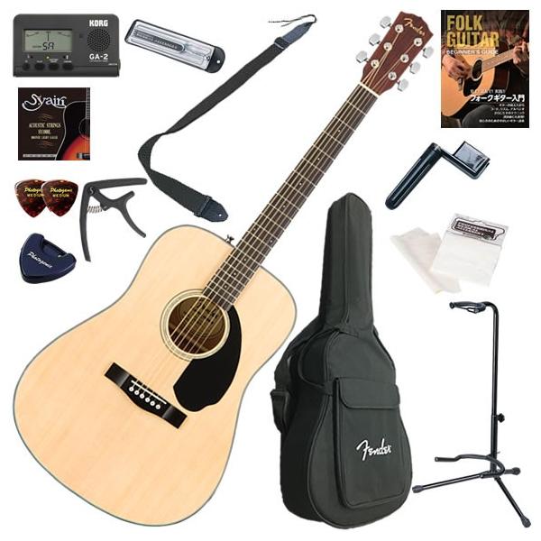 Fender アコースティックギター 初心者用　CD-60S Fender CD-60S Natural アコースティックギター初心者12点セット