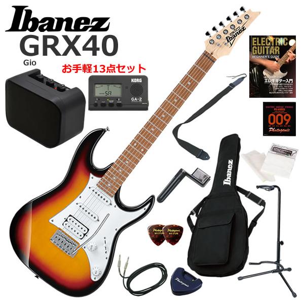 エレキギター 初心者 入門セット Ibanez アイバニーズ GRX40/TFB 