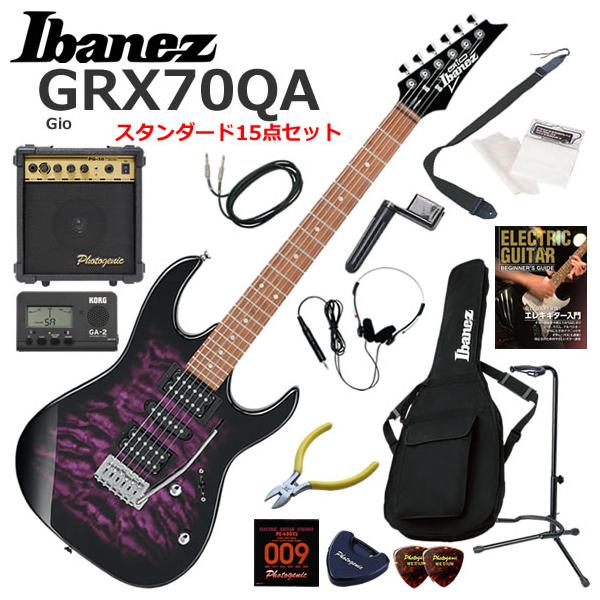 Ibanez（アイバニーズ） GRX70QA/TVT エレキギター 初心者セット 10w