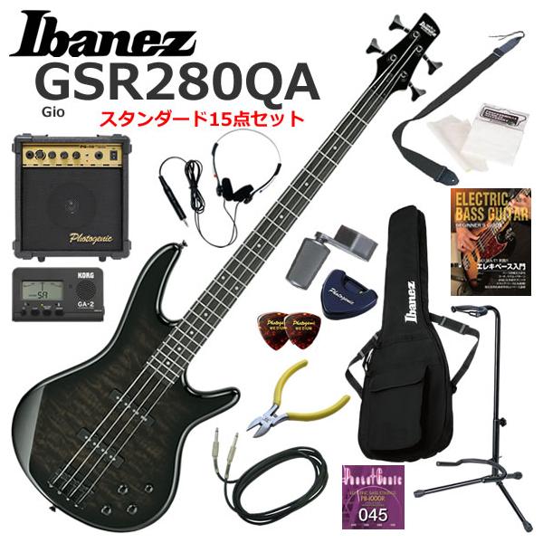 Ibanez（アイバニーズ） GSR280QA/TKS エレキベース 初心者セット 10w