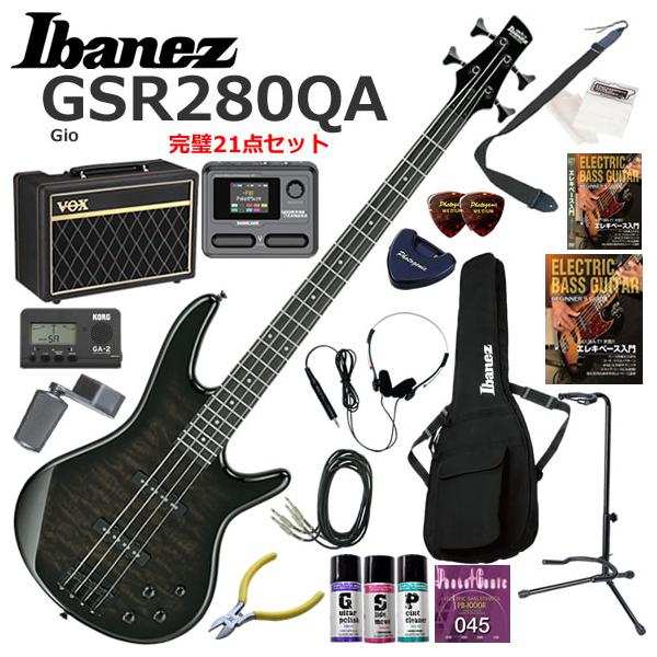 Ibanez（アイバニーズ） GSR280QA/TKS エレキベース 初心者セット VOX
