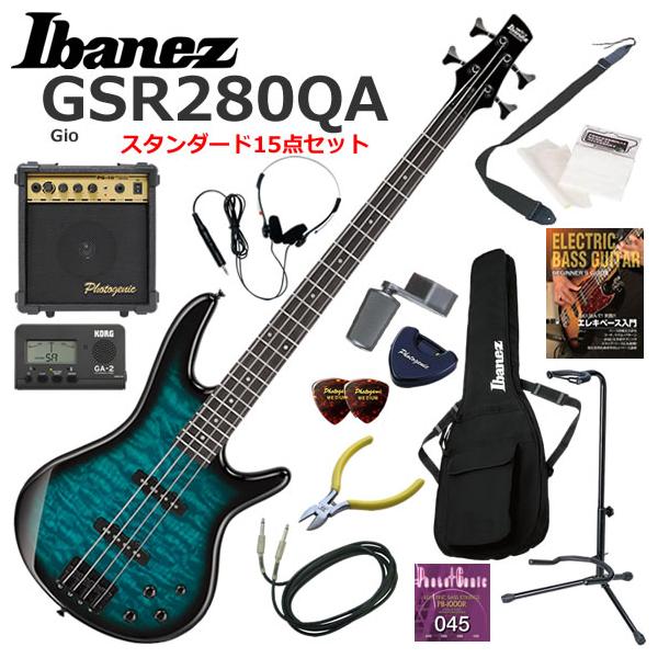 Ibanez（アイバニーズ） GSR280QA/TMS エレキベース 初心者セット 10w