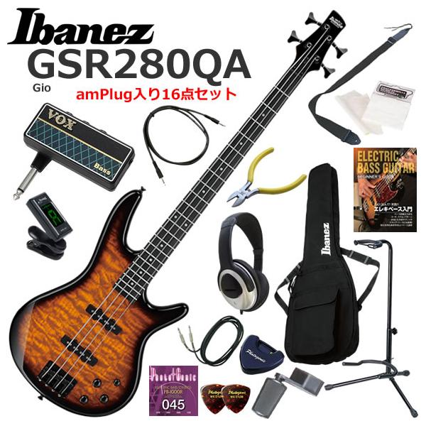 Ibanez（アイバニーズ） GSR280QA/TYS エレキベース 初心者セット