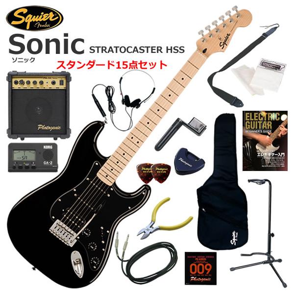 Squier スクワイヤー Squier Sonic Stratocaster HSS/BLK エレキギター