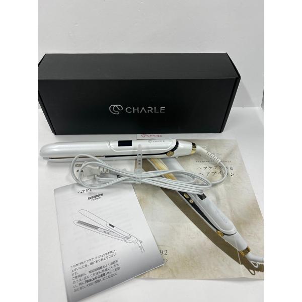 CHARLE シャルレ　ストレートヘアアイロン 美品 E☆CHARLE ヘアアイロン ホワイト 【公式通販】