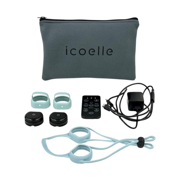 【製品仕様】商品名　　　：icoelle イコエル フェイシャルネックリフト ブラック × ペールアクア　JANコード　 ：　メーカー　　：型番　　　　：フェイシャルネックリフト　　　　　　　　状態ランク　：中古C             ...