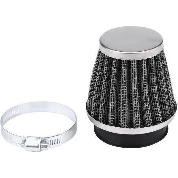 バイク用 パワーフィルター 口径50mm エアフィルター エアクリーナー ステンメッシュ採用 1個 バリオス XJR ZRX ゼファー CB SR Z系等