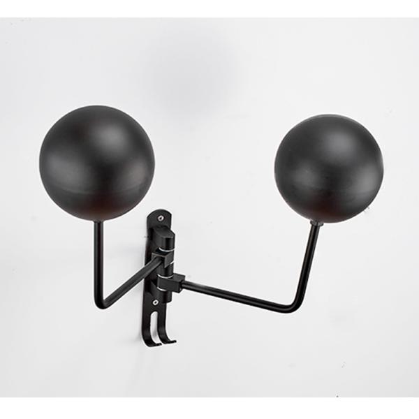 自転車 バイク 帽子 ホルダー ヘルメットホルダー 壁掛け ２個掛 ダブル掛け インテリア おしゃれ 半ヘル ジェット フルフェイス 【ブラック】