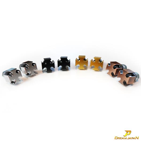 ナンバーボルト バイク カスタムボルト アイアン クロス 十字架 ドレスアップボルト アメリカンカスタム 【４色あり】b187【メール便】