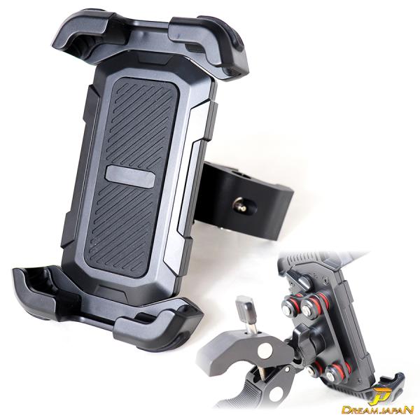 自転車 バイク スマホホルダー 振動吸収 携帯ホルダー 取り付け簡単 ワンタッチ取り付け 360度回転 強力固定 ツーリング ナビ ロードバイク クロスバイク