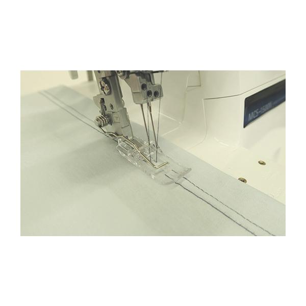 押えが透明なため、縫い目や布地が見えやすく便利です。Tシャツの裾のような輪になっている部分を縫うときなど、縫い目がしっかり見えるので縫い始めと縫い終わりの縫い目を綺麗に重ねて縫うことができます。【対応機種】MCS-1500MCS-1500N...