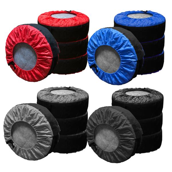 スタッドレスタイヤなどタイヤ交換時に便利な高性能タイヤカバーです。マジックテープでサイズ調整や開閉ができる仕組みになっており、重いタイヤを持ち上げなくても収納ができ、女性でも安心してご利用いただけます。また、側面にはタイヤ移動時に便利な取っ...