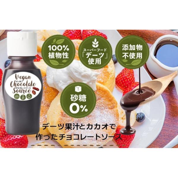 ビーガン チョコレートソース ( 砂糖不使用 ビーガン対応食品 デーツ 100%果汁使用) VEGAN SUGAR FREE【 3本以上購入で 送料無料 】