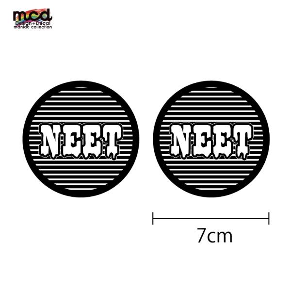 汎用 ビート じゃなくて ニート タイプD 7cm2枚セット NEET ステッカー 