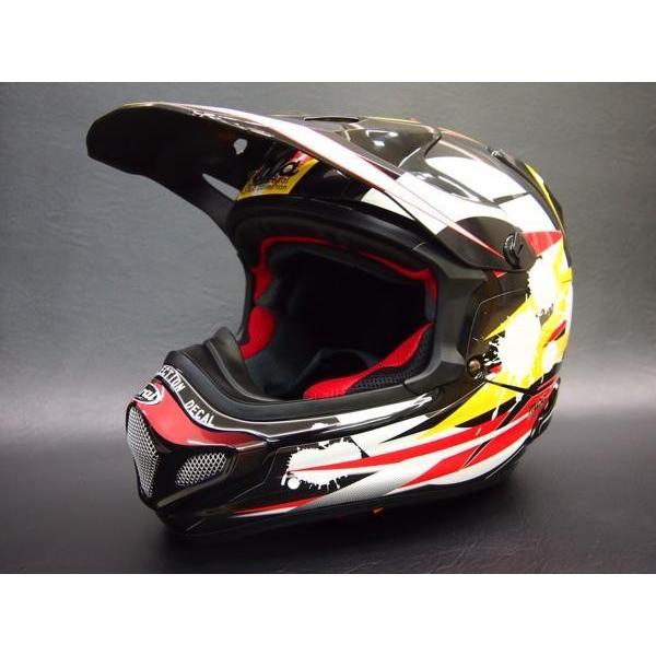 ARAIヘルメットV-CROSS4用デカール TYPE-03 黒系 グラフィック