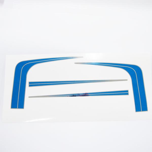 羽根テール 社外シートカウル ミラー ステッカー 青系 XJ400 Z400FX