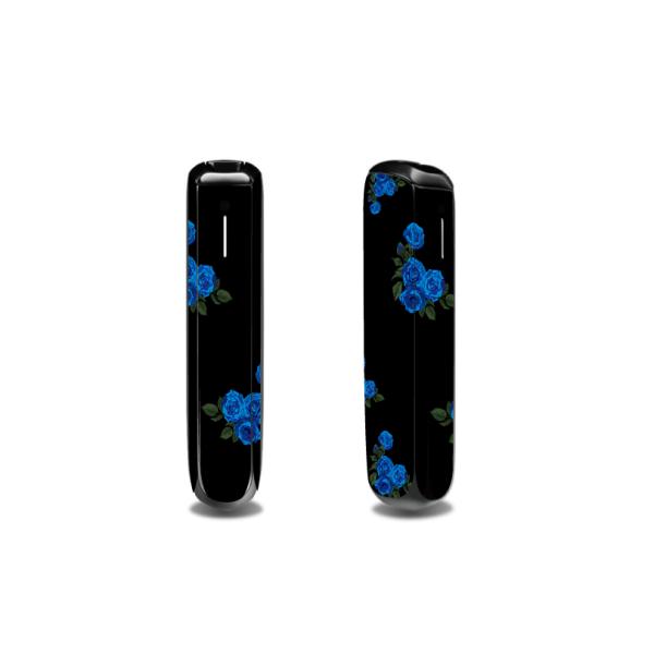 【プルームオーラ】 カスタムスキン カスタムステッカー 「薔薇」 ((青)) ローズ 1セット PloomAURA 電子タバコ 喫煙グッズ