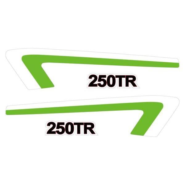 250trタンク デカール ステッカー 昭和感 2色ライン 白 黄緑 Deka25orzy04 マニアックコレクション 通販 Yahoo ショッピング