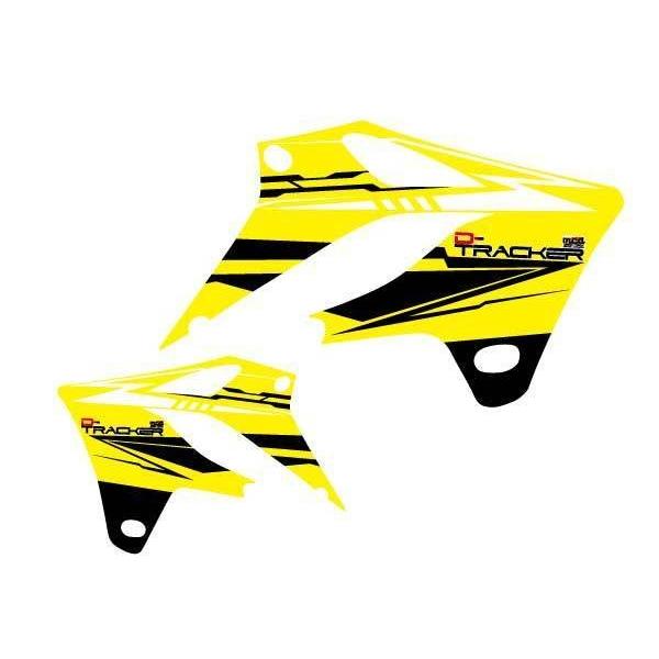 未使用 Dトラッカー KLX250 シュラウド デカール typeEVL 黄色 04-07年