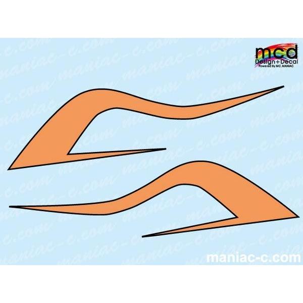 カワサキ 250TR タンク デカール ステッカー ラインカスタム